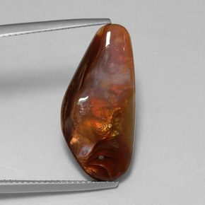 Agate de feu multicolore naturelle transparent, 8,55 ct, transparent / translucide