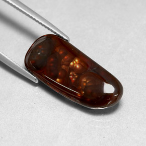 Agate de feu multicolore naturelle transparent, 7,49 ct, transparent / translucide