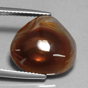 Agate de feu multicolore naturelle transparent, 8,20 ct, transparent / translucide