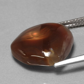 Agate de feu multicolore naturelle transparent, 8,20 ct, transparent / translucide