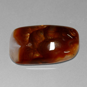 Agate de feu multicolore naturelle transparent, 11,41 ct, transparent / translucide