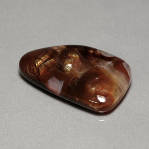 Agate de feu multicolore naturelle transparent, 11,86 ct, transparent / translucide