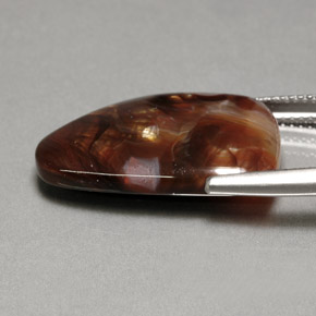 Agate de feu multicolore naturelle transparent, 11,86 ct, transparent / translucide