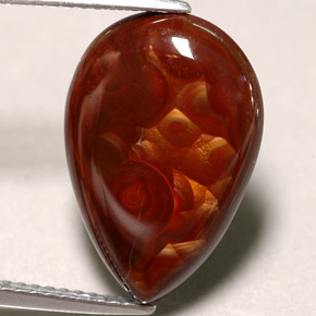 Agate de feu multicolore naturelle transparent, 4,68 ct, transparent / translucide