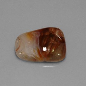 Agate de feu multicolore naturelle transparent, 7,31 ct, transparent / translucide