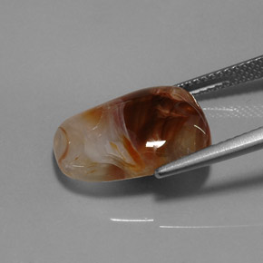 Agate de feu multicolore naturelle transparent, 7,31 ct, transparent / translucide