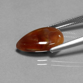 Agate de feu multicolore naturelle transparent, 5,11 ct, transparent / translucide