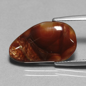 Agate de feu multicolore naturelle transparent, 6,18 ct, transparent / translucide