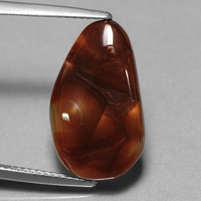 Agate de feu multicolore naturelle transparent, 6,18 ct, transparent / translucide
