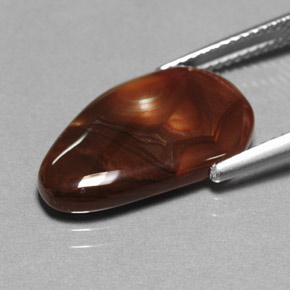 Agate de feu multicolore naturelle transparent, 6,18 ct, transparent / translucide