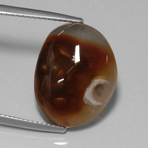 Agate de feu multicolore naturelle transparent, 8,25 ct, transparent / translucide