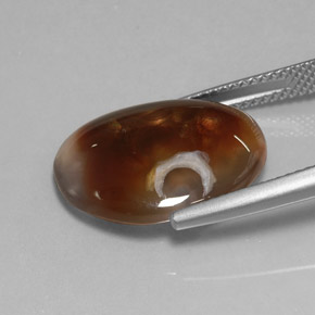Agate de feu multicolore naturelle transparent, 8,25 ct, transparent / translucide