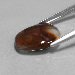 Agate de feu multicolore naturelle transparent, 8,09 ct, transparent / translucide