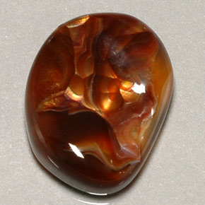 Agate de feu multicolore naturelle transparent, 9,10 ct, transparent / translucide