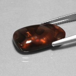 Agate de feu multicolore naturelle transparent, 7,01 ct, transparent / translucide