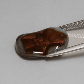 Agate de feu multicolore naturelle transparent, 7,02 ct, transparent / translucide