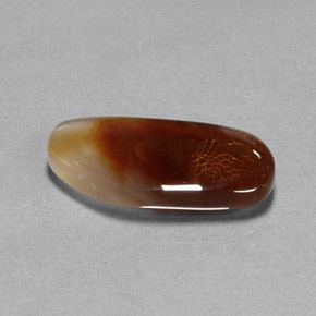 Agate de feu multicolore naturelle transparent, 6,66 ct, transparent / translucide