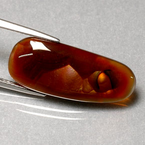 Agate de feu multicolore naturelle transparent, 7,70 ct, transparent / translucide