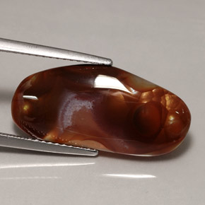 Agate de feu multicolore naturelle transparent, 7,56 ct, transparent / translucide