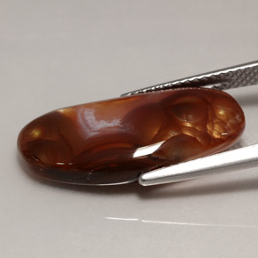 Agate de feu multicolore naturelle transparent, 7,56 ct, transparent / translucide