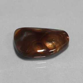 Agate de feu multicolore naturelle transparent, 5,78 ct, transparent / translucide