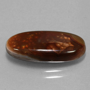 Agate de feu multicolore naturelle transparent, 4,87 ct, transparent / translucide