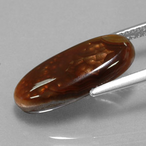 Agate de feu multicolore naturelle transparent, 4,87 ct, transparent / translucide