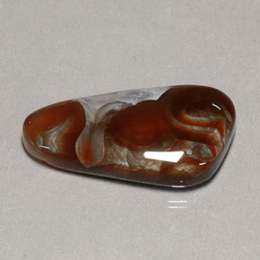 Agate de feu multicolore naturelle transparent, 8,86 ct, transparent / translucide