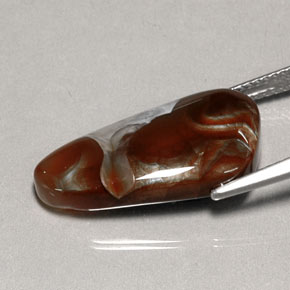 Agate de feu multicolore naturelle transparent, 8,86 ct, transparent / translucide