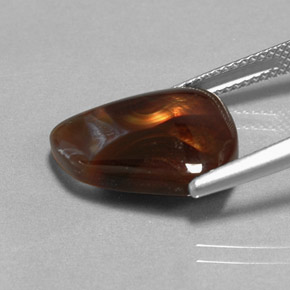 Agate de feu multicolore naturelle transparent, 7,20 ct, transparent / translucide