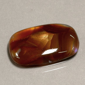 Agate de feu multicolore naturelle transparent, 4,84 ct, transparent / translucide