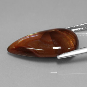 Agate de feu multicolore naturelle transparent, 7,15 ct, transparent / translucide