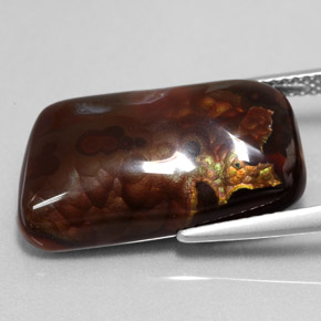Agate de feu multicolore naturelle forme fantaisie, 15,26 ct, opaque