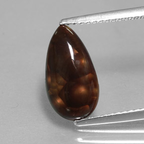 Agate de feu multicolore naturelle en forme de poire, 2,18 ct, opaque