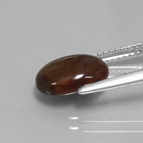 Agate de feu multicolore naturelle coupe ovale, 2,14 ct, opaque