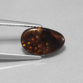 Agate de feu multicolore naturelle forme fantaisie, 1,76 ct, opaque