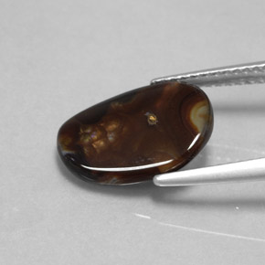 Agate de feu multicolore naturelle forme fantaisie, 3,13 ct, opaque