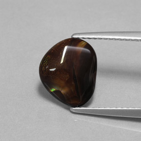 Agate de feu multicolore naturelle forme fantaisie, 1,80 ct, opaque