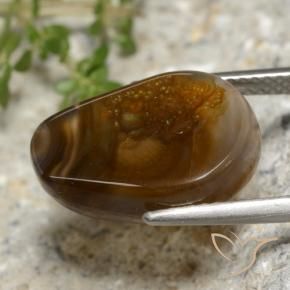 Agate de feu Multicolore naturelle Fantaisie, 6.92 ct, Translucide