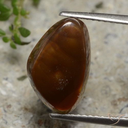 3.68ct Naturel Multicolore Agate de feu, Trillion, Translucide