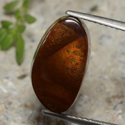 5.17ct Naturel Multicolore Agate de feu, Fantaisie, Translucide