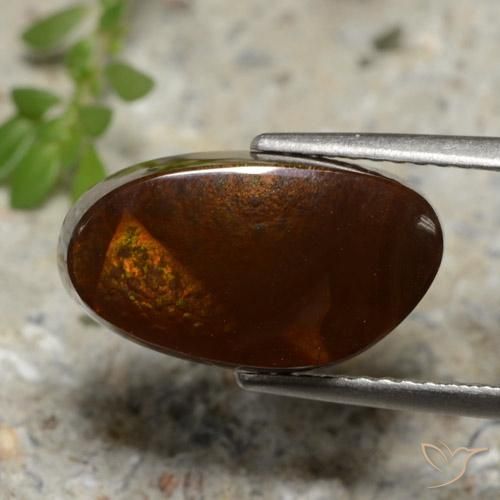 Agate de feu Multicolore naturelle Fantaisie, 5.17 ct, Translucide