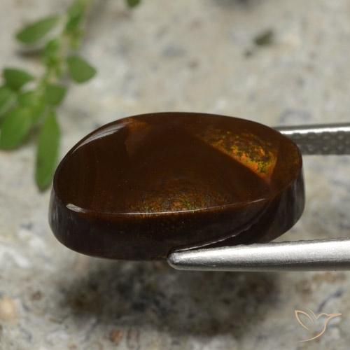 Agate de feu Multicolore naturelle Fantaisie, 5.17 ct, Translucide