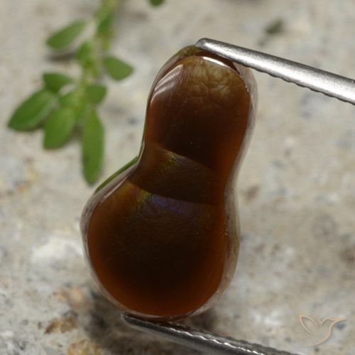 5.64ct Naturel Multicolore Agate de feu, Fantaisie, Translucide