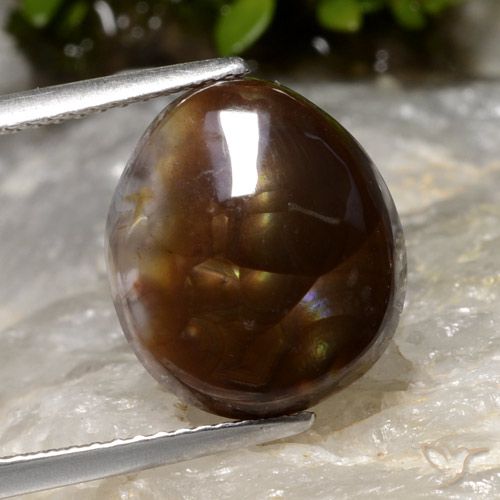 6.05ct Naturel Multicolore Agate de feu, Fantaisie, Translucide