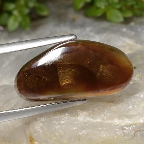 Agate de feu Multicolore naturelle Fantaisie, 7.02 ct, Translucide