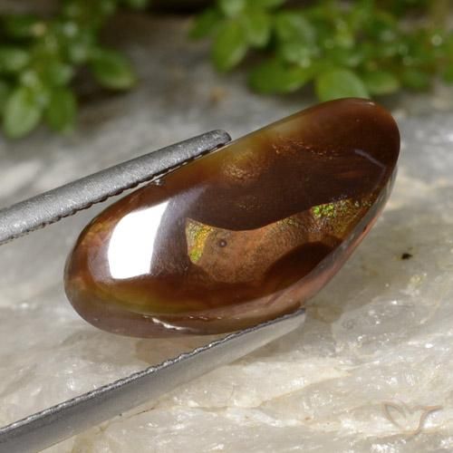 Agate de feu Multicolore naturelle Fantaisie, 7.02 ct, Translucide