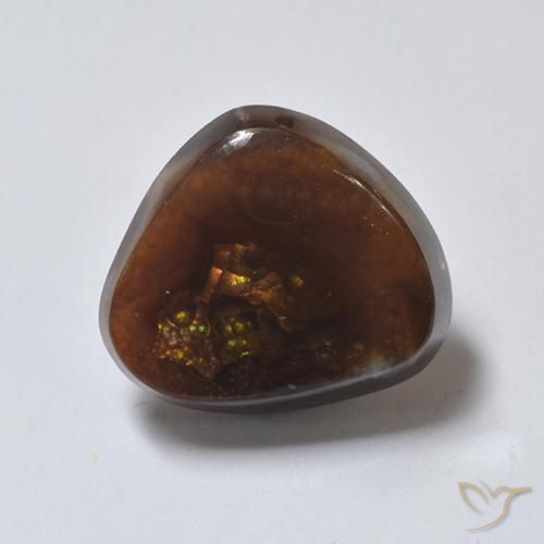 4.03ct Naturel Multicolore Agate de feu, Trillion, Translucide