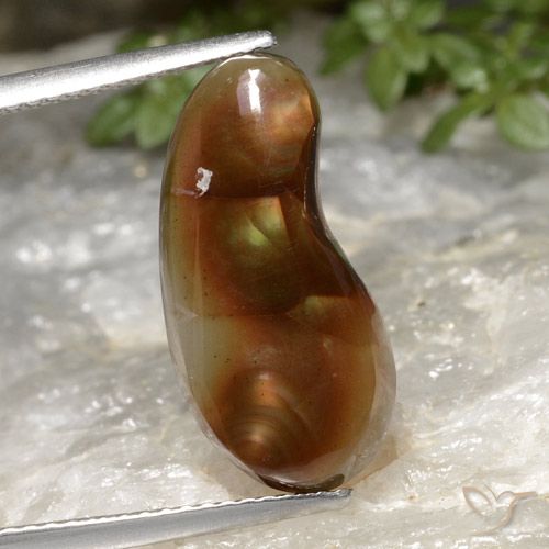 5.25ct Naturel Multicolore Agate de feu, Fantaisie, Translucide