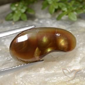 Agate de feu Multicolore naturelle Fantaisie, 5.25 ct, Translucide